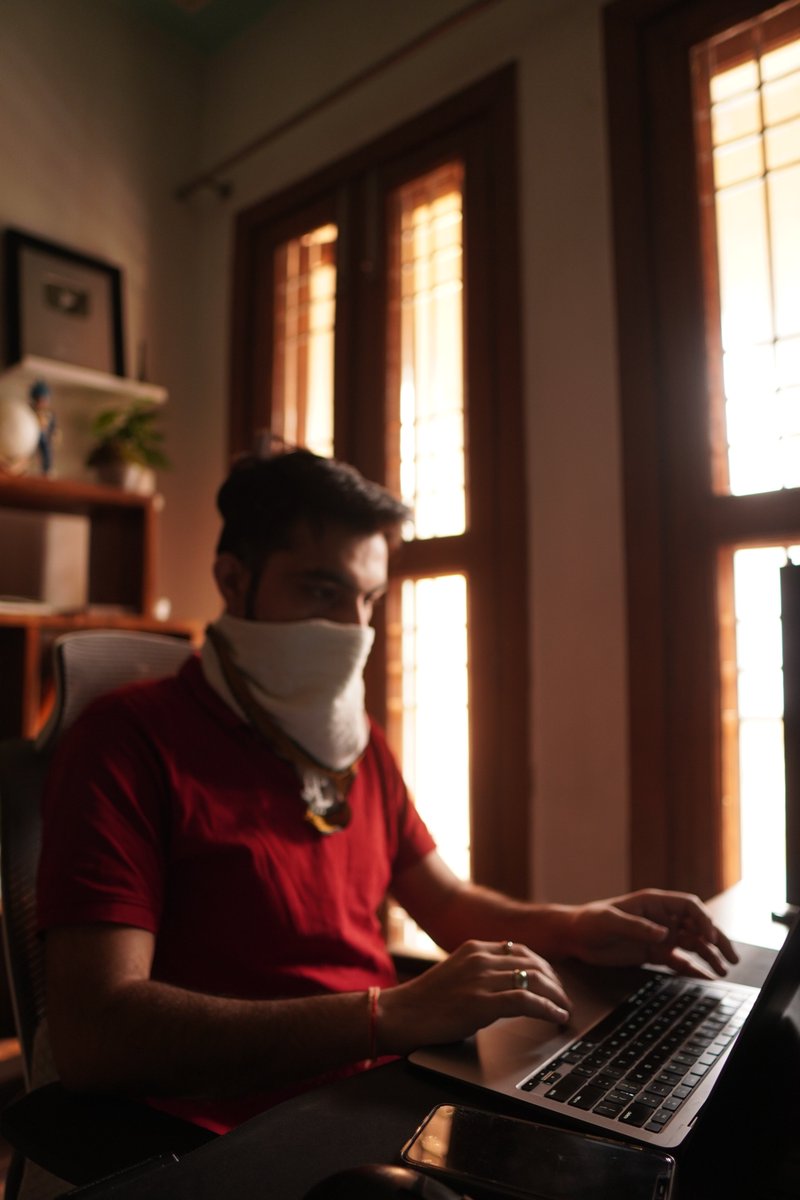 This is how I need to sit in "my own room" during the mornings, if I want to breathe "normally", or sit without coughing. I live in Noida.