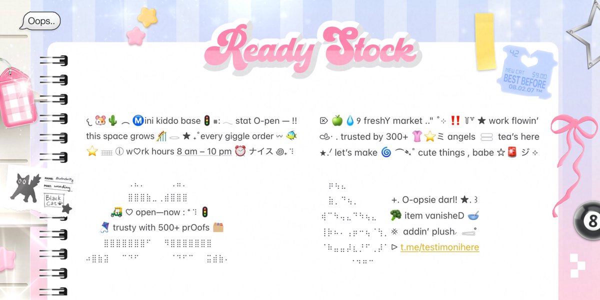 celnebrity's tweet image. ⠀⠀⠀⠀⠀
🛼⭐️ help repost pls ₊ ׁ ? —— thankyou &amp;gt;__&amp;lt;

⨳ ﾟ⌲ ˖  sena bawa 8 bundling pinned + bio ready stock nyang siap dijemput ❤︎ .ᐟ jangan lupa (@) setelah DM yAW ⓘ 𓂂𓏸 ツ

👛⠀IDR 8.500 / ea⠀📝⠀

꒰ #zonauang️ #zonajajan #zonaba ꒱
⠀⠀⠀