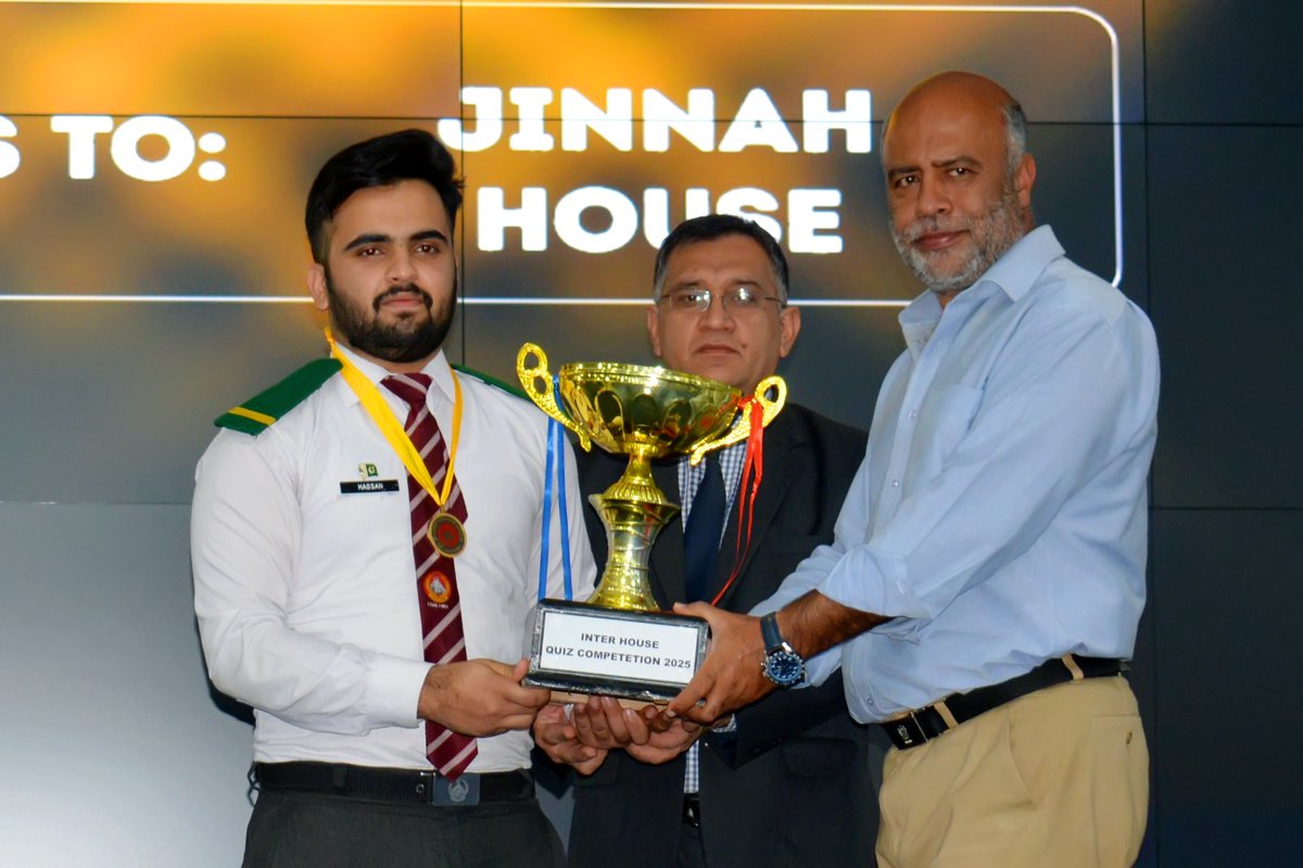 CCSwatofficial's tweet photo. The Inter-House Quiz Competition 2025 was held on October 21. The knowledge of selected cadets was tested in the areas of General Knowledge, Geography, Science, Sports, and English Literature. Jinnah House emerged as the winner. https://t.co/kuwdlseAhi