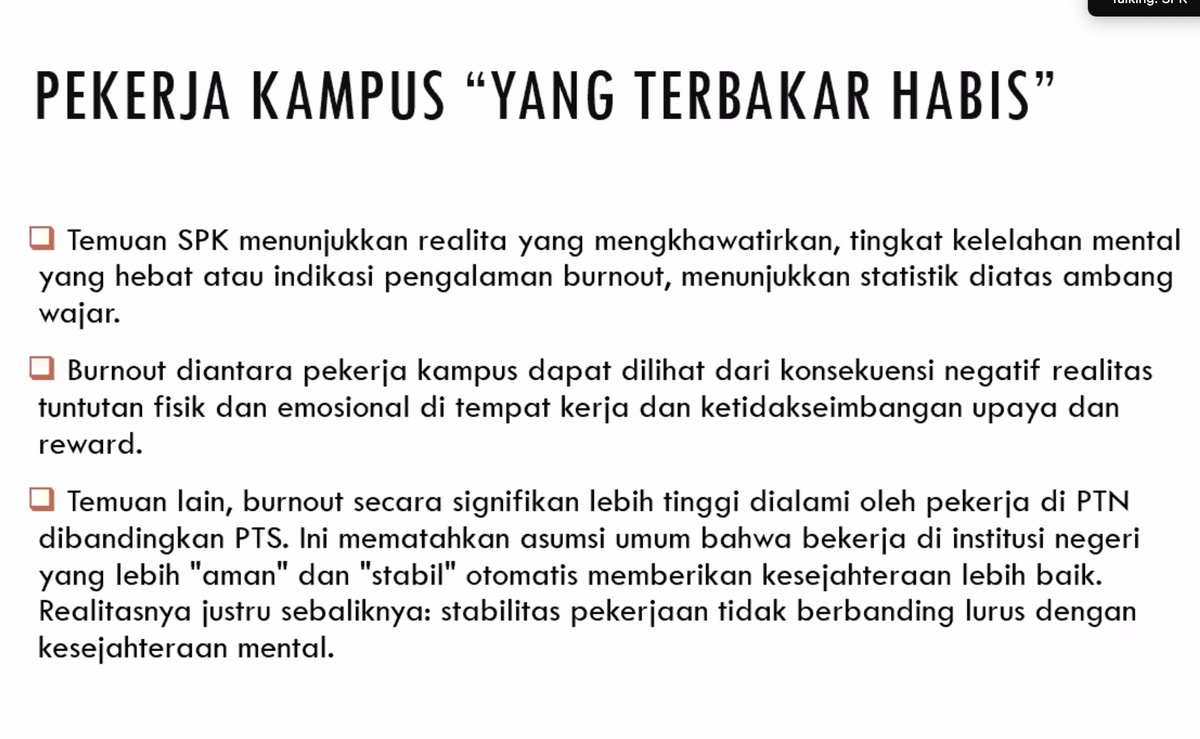menyimak pemaparan hasil riset <a href="/pekerjakampus/">Serikat Pekerja Kampus</a> and this one hits close to home: pekerja kampus yang terbakar habis.
