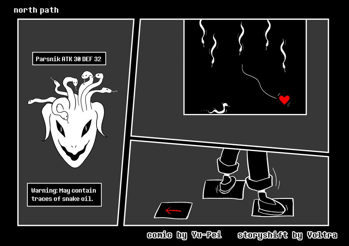 jadeyupei's tweet photo. #storyshift by Voltra, a undertale au
fanwork comics by me (YuPei)
Original is from the write up at AO3. check the link at the beginning of this thread.
north path page 17-20 https://t.co/oorn1HpltG