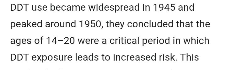 Gerarmora's tweet photo. @FillmoreWhite @msaludcr @drmarymunive @Maluavi @rolandoug @ECA_Virology #polio

It is interesting...

"DDT use became widespread in 1945 and peaked around 1950"

so it is possible that by 1955

both,
the use of DDT and Polio
had already crashed
and faded away.

At the end,

do you really think
they were able
to deal with viruses 75 years ago ?

. https://t.co/D4Gyw6CkOl