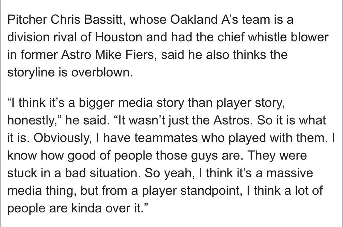 Chris Bassitt with a solid inning. I want him to win a ship with the Jays. 

Looking back on what he said about the Astros -
