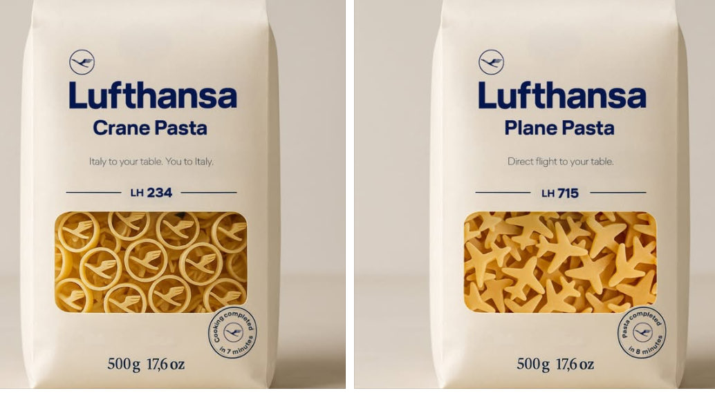 BREAKINGSWEEP's tweet image. Bijzondere pasta bij Lufthansa vandaag op World Pasta Day  #luchtvaart