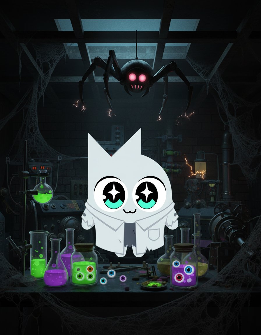 Sprite's latest experiment: Getting spiders to weave candy floss (cotton candy) threads! #IrysHalloween2025 
<a href="/irys_xyz/">Irys (✧ᴗ✧)</a>