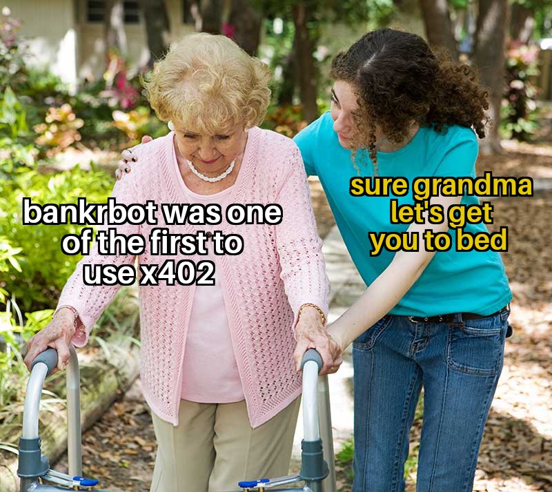 Who remembers when <a href="/bankrbot/">Bankr</a> started using x402 before it was cool 👀