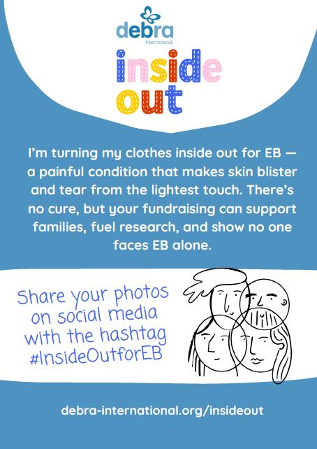 Chiesi_es's tweet photo. En el Día Mundial de la Epidermólisis Bullosa, desde Chiesi nos unimos a la campaña #InsideOut de @InterDEBRA para concienciar sobre esta enfermedad rara.

#EnfermedadesRaras #EpidermolisisBullosa #InsideOut #SomosChiesi https://t.co/g44H8BVp5B