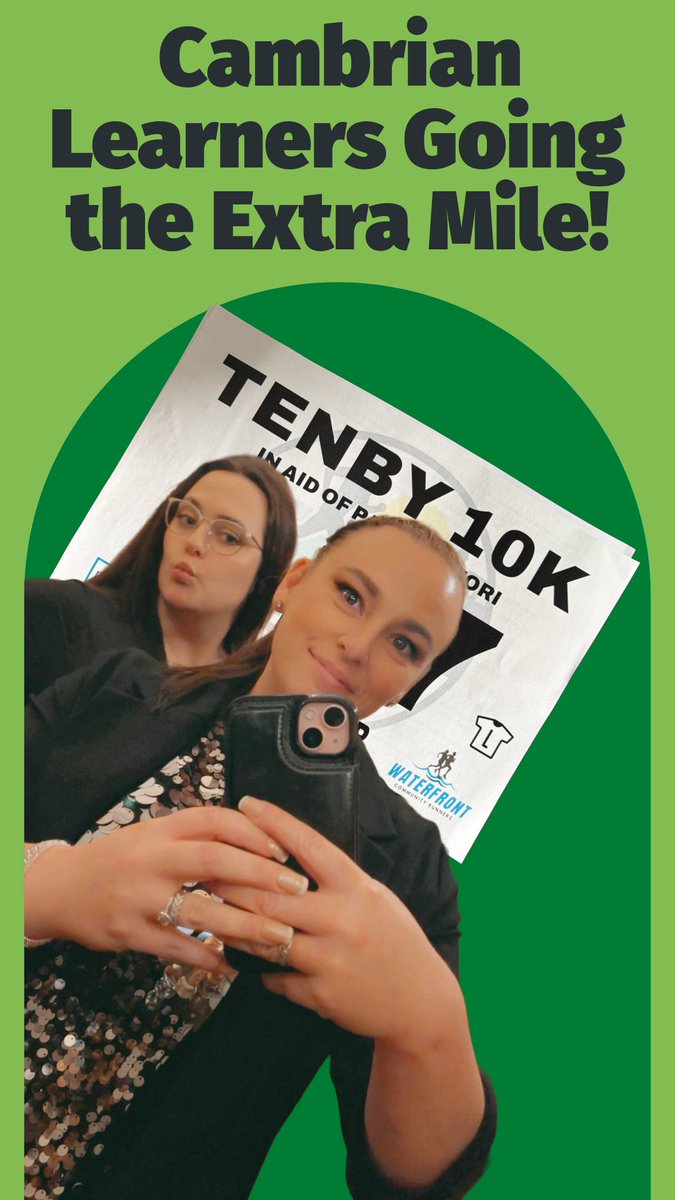 Cambrian Learners Going the Extra Mile!
This Sunday, Sophie Taylor and Morgan Limmage - Receptionists at Premier Inn Tenby and proud learners of CTC TO Scott Morgan are stepping up for a 10k charity run in support of a cause close to their hearts.
👉  tinyurl.com/5aj74jrm