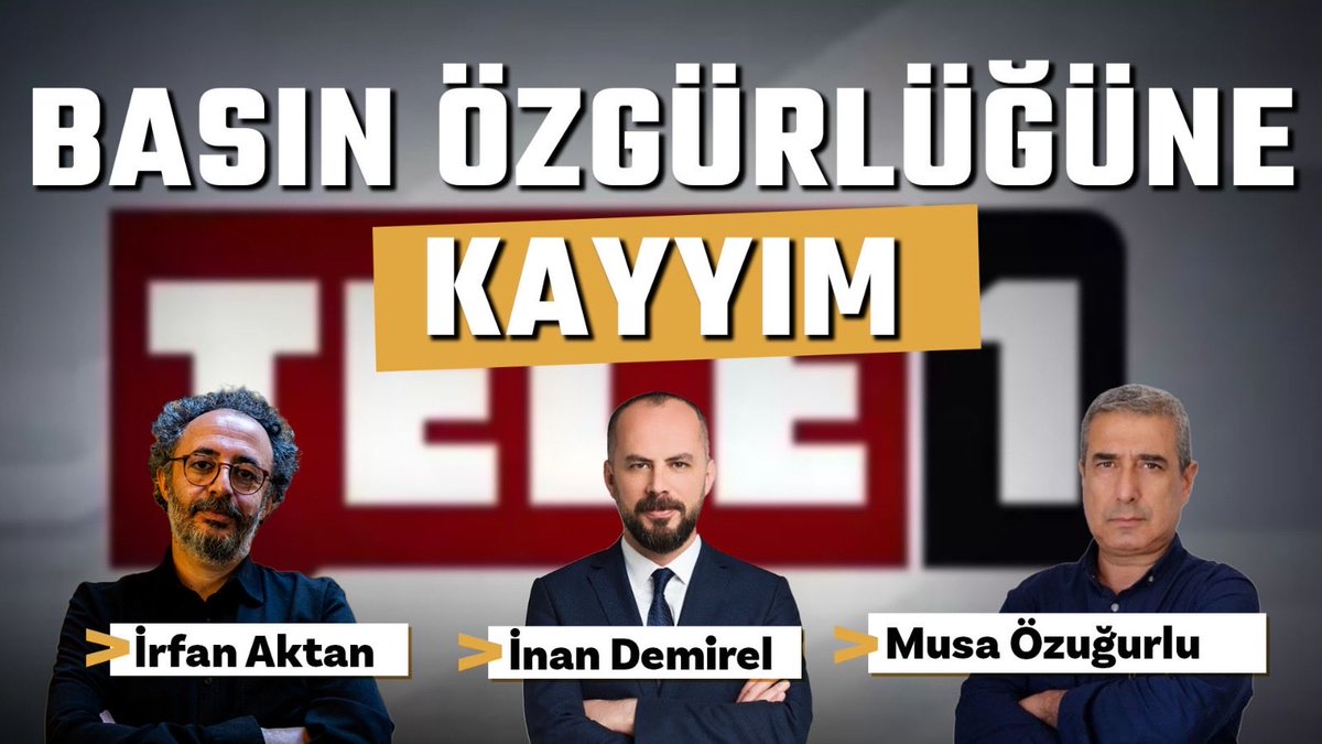 TELE1’e sabah operasyonu, Merdan Yanardağ gözaltında, kanala kayyım atandı.

Basın özgürlüğü yine hedefte.

İrfan Aktan, TELE1’den Musa Özuğurlu ve İnan Demirel’le süreci değerlendiriyor.

<a href="/irfanaktans/">İrfan Aktan</a> | <a href="/musaozugurlu/">Musa Özuğurlu</a> | <a href="/inandemirel/">İnan Demirel</a> 

11.30 #NasılYapmalı👇
youtube.com/live/M9UpBBRqG…