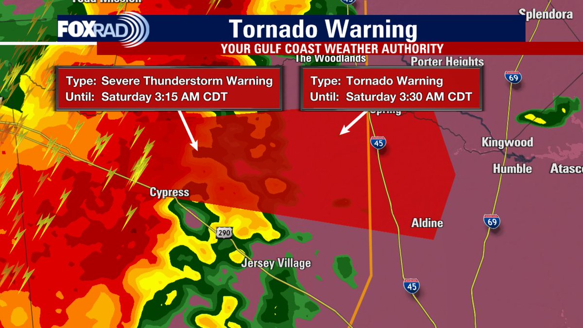Tornado Warning has been issued for Harris, Montgomery until 10/25 3:30AM Stay safe!  bit.ly/3KWTLIX