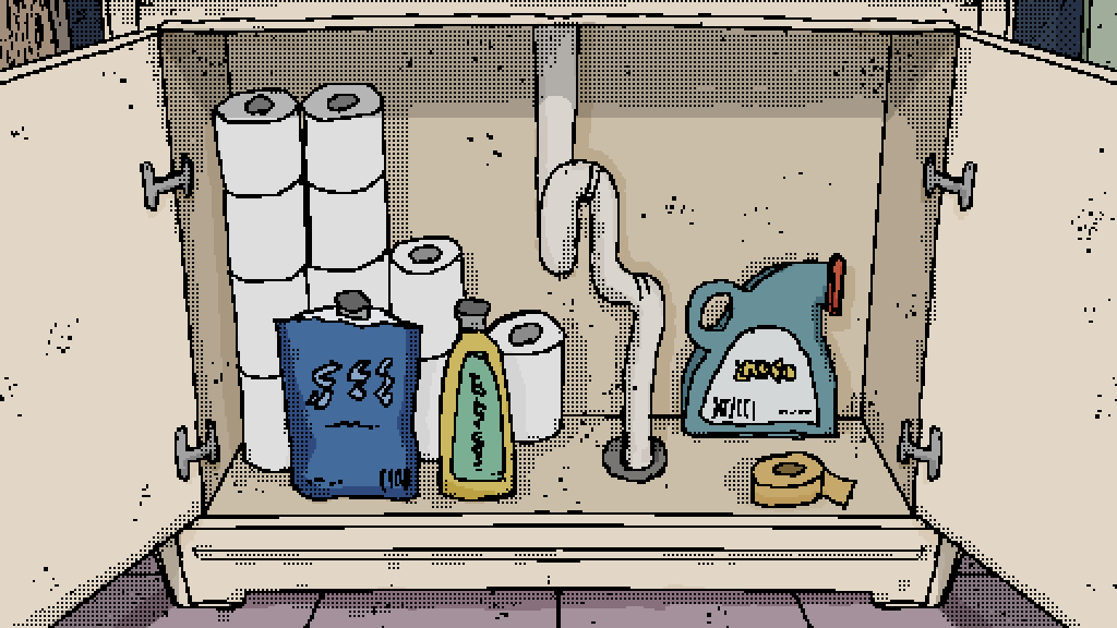 cguanpeng's tweet image. シンクの下に
#スーパー開発デー #プレミアムノベルゲ制デー 
#ドット絵 #screenshotsaturday #pixelart #indiedev