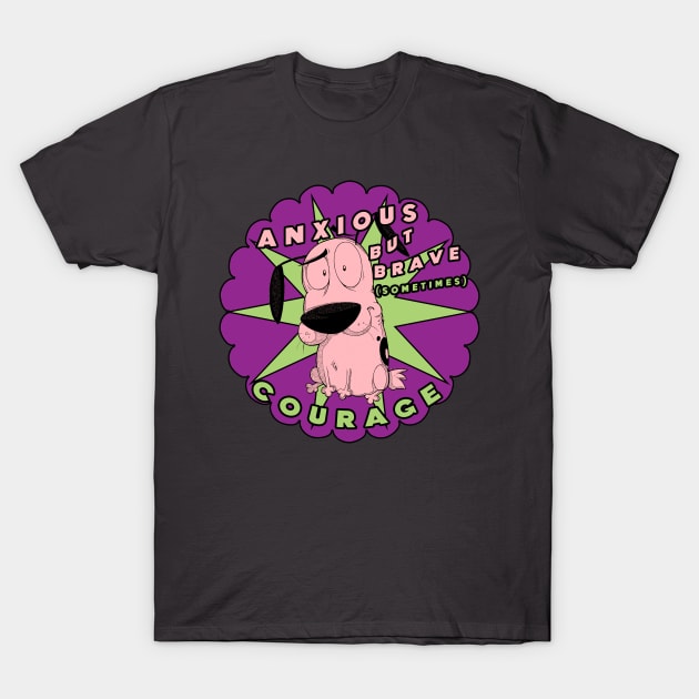 delldesignmerch's tweet photo. Anxious but brave (sometimes) Vintage Pink Scared Dog Aesthetic Shirt | 2000s Nostalgia Funny Tee
#teepublic #90scartoons #90kid #customtshirt #Courage
#findyourthing, #printondemand https://t.co/bjMlbzJDX2