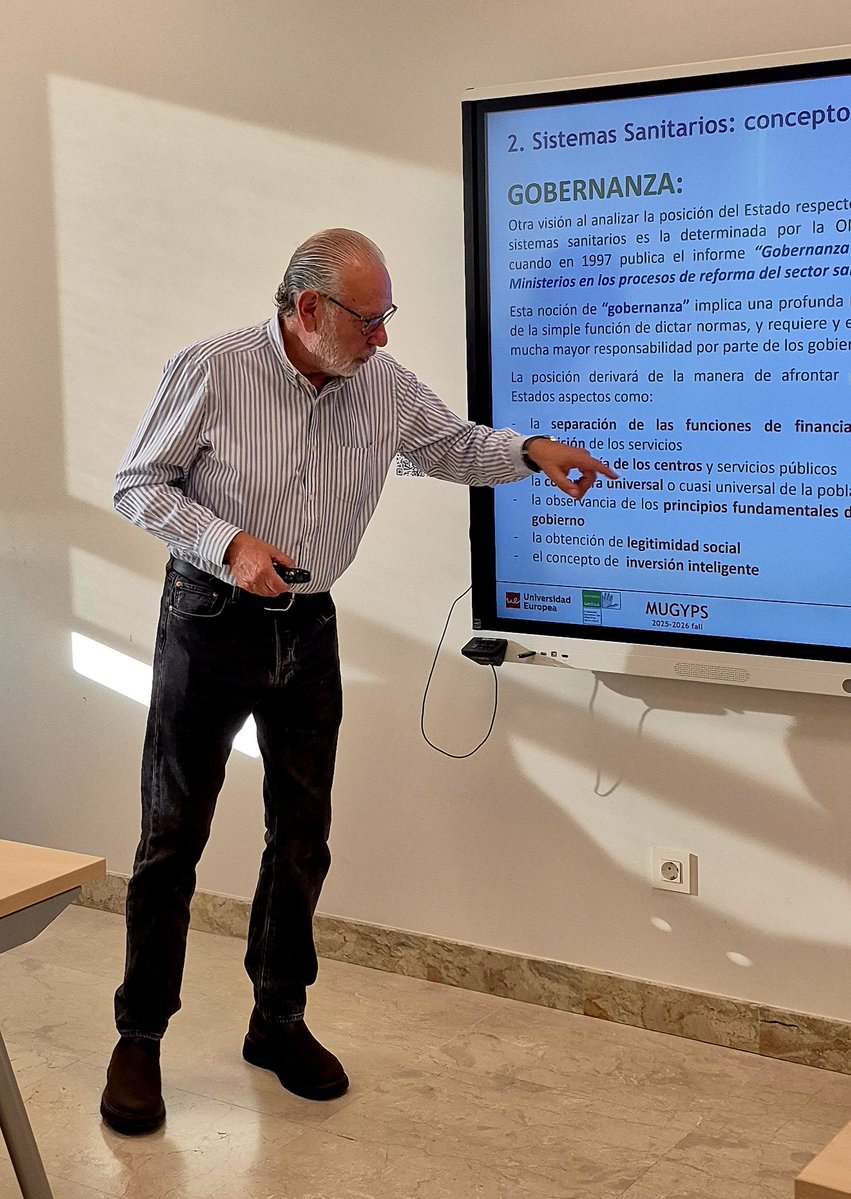 SEDISA_NET's tweet image. 🌞 Mañana de #MUGYPS con Manuel Huerta haciendo un repaso histórico de los sistemas sanitarios en 🇪🇺 y 🇪🇸, su concepto y características, la estrategia europea y perspectiva económica #GestiónSanitaria