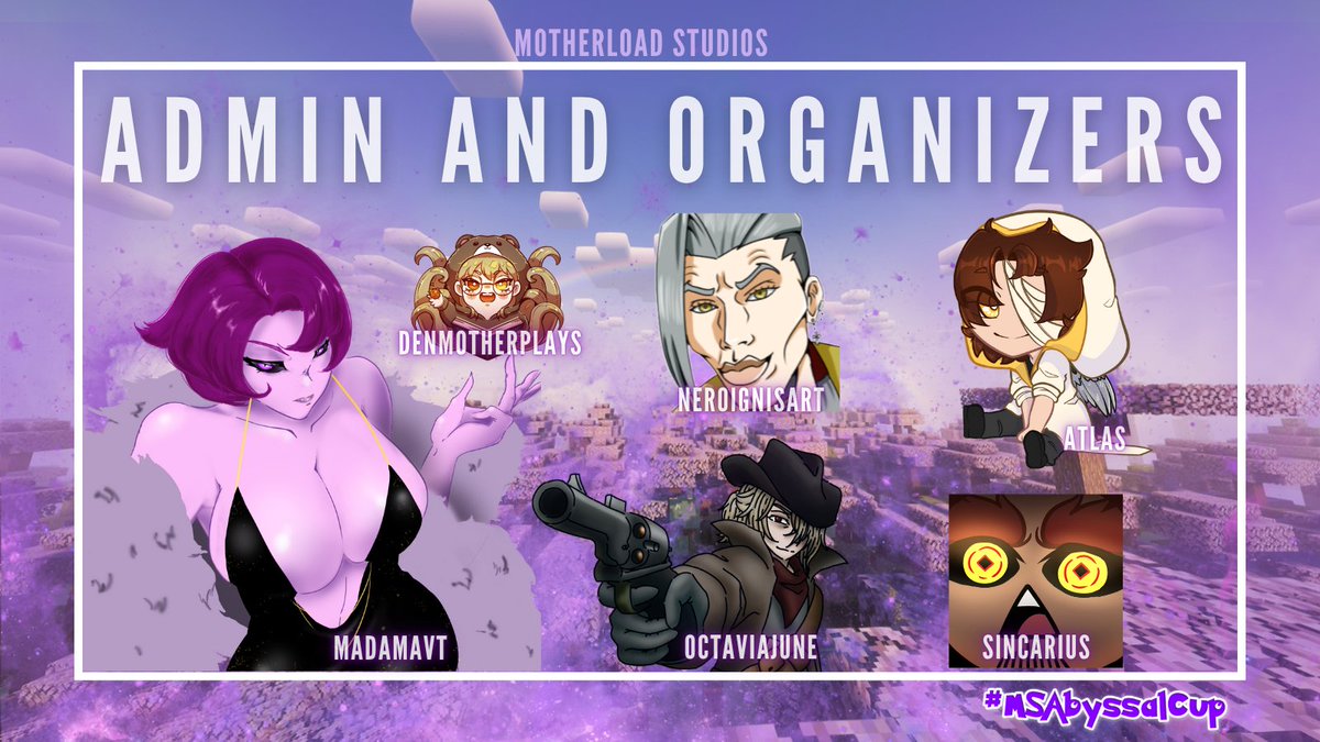 Credit where credit is due! We'd like to thank these lovely folks for setting up and working hard behind the scenes for the #MSAbyssalCup! Excited for the Opening Night tonight!

Be sure to catch the creators involved in the event! 

#Cobblemon #CobblemonRPTourney