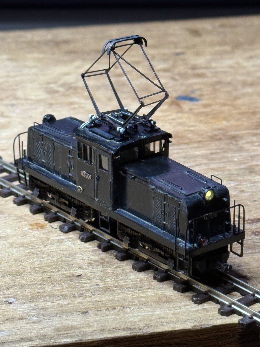 IbukiModel's tweet image. 【 #祭板 #栗原鉄道ED18 】
ナンバープレートとメーカーズプレートが入り、

栗原鉄道 ED18 1号機 、 完成です！

大変楽しいキットでした！