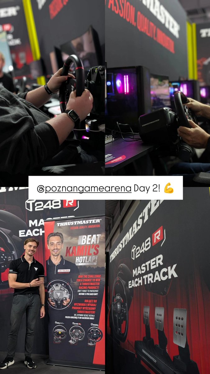 khakiSimracing's tweet image. Day 2 at @PoznanGameArena! 💪

@TMThrustmaster 
#thrustmaster #simracing #PGA
