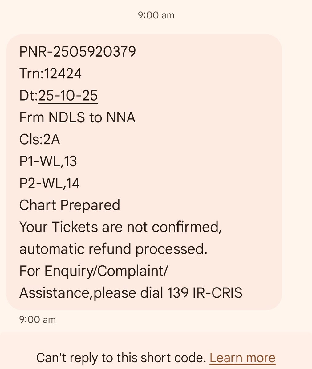 sheshapranshu06's tweet photo. @RailMinIndia Sir chhat pe ghar jaane aur voting ka sapna adhoora reh gya, ticket has not been confirmed 😕😕 https://t.co/Dlyj3zsePo