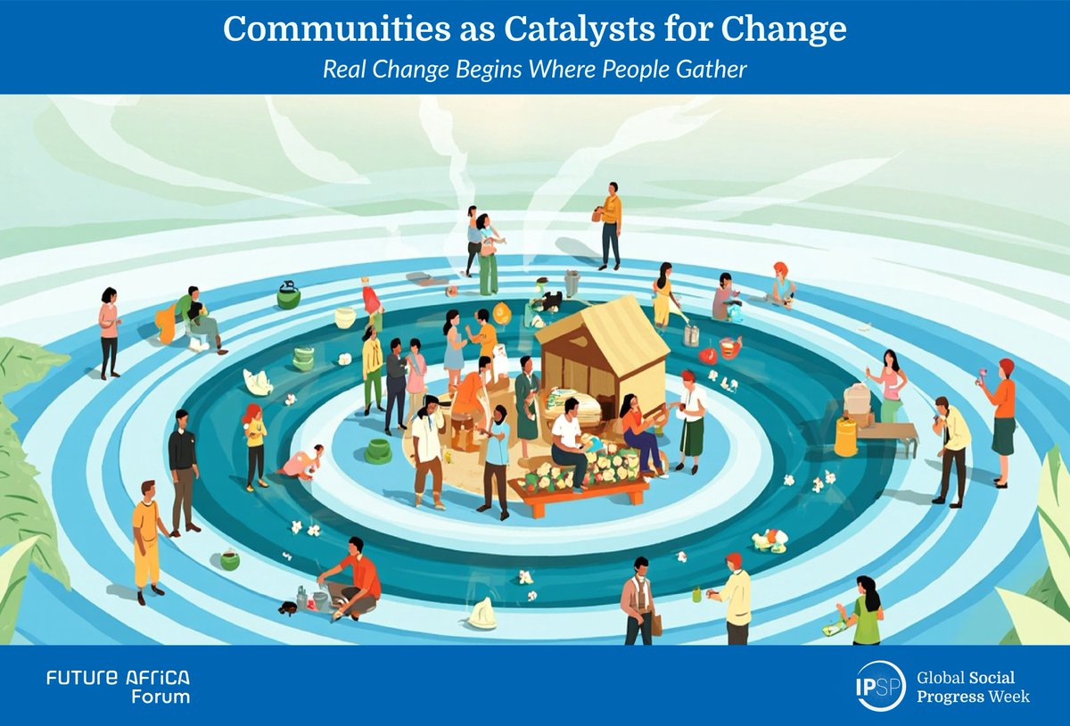 FutureAfriForum's tweet image. Change doesn’t start in boardrooms. It starts in communities, where people live, lead, and collaborate.
From women-led cooperatives to youth innovation hubs, local action drives global progress.
#SocialProgressWeek #IPSP #CommunityLedDevelopment #Inclusion #AfricaEngages