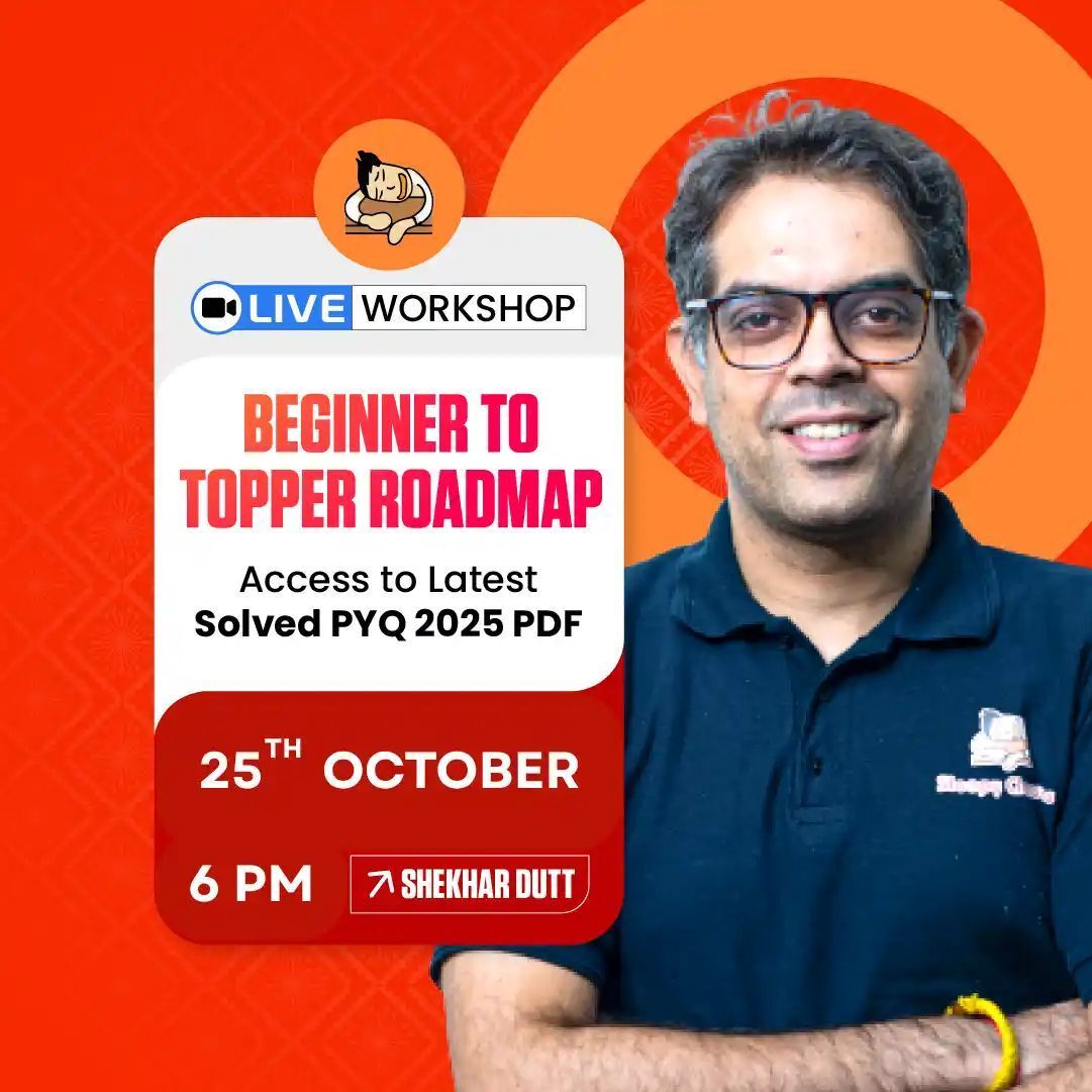SleepyClasses's tweet image. Doston! Today at 6 Shekhar sir will be live with hundreds of students for UPSC 2027.
He will be sharing his strategy and answering questions! 
Make sure you don't miss out!
sleepyclasses.com/sociology-work…