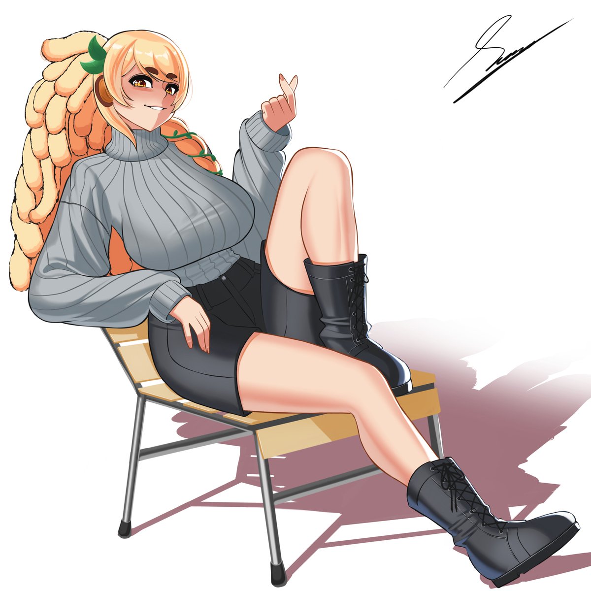 Another <a href="/BananaJuju_/">BananaJuju 🍌🐒</a> art by me. #Jujuart #Vtuber