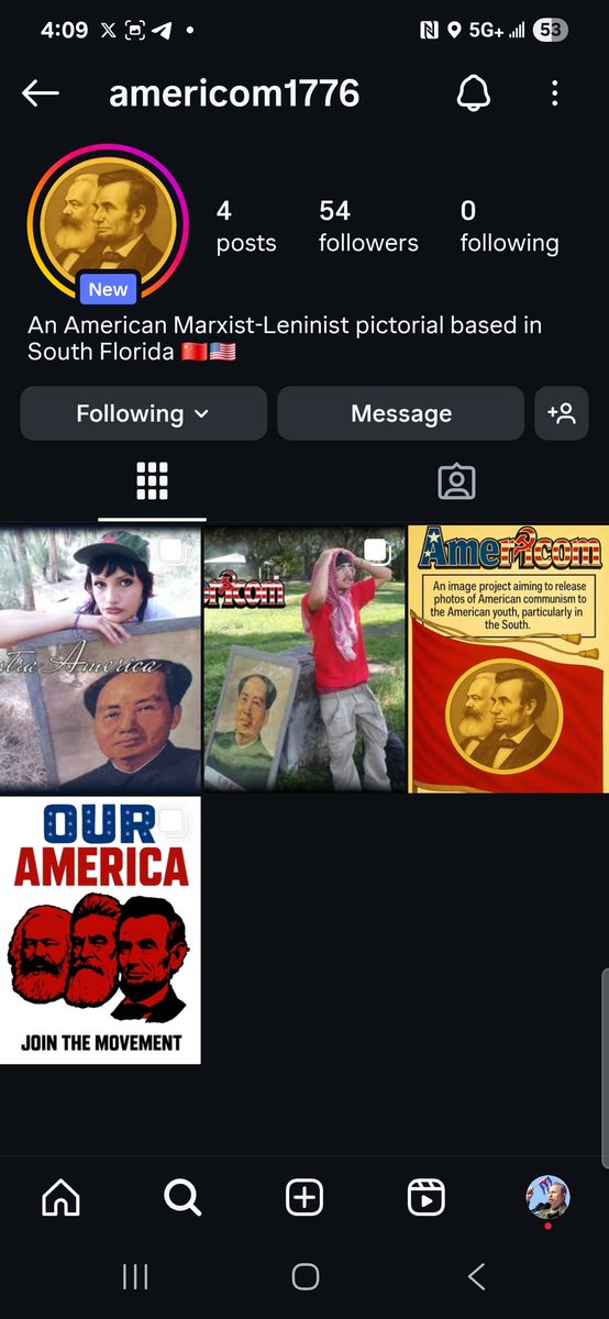Comrades follow Americom1776 on Instagram it is a Marxist Leninist Pictorial im working on.

Soon we will be on twitter.
