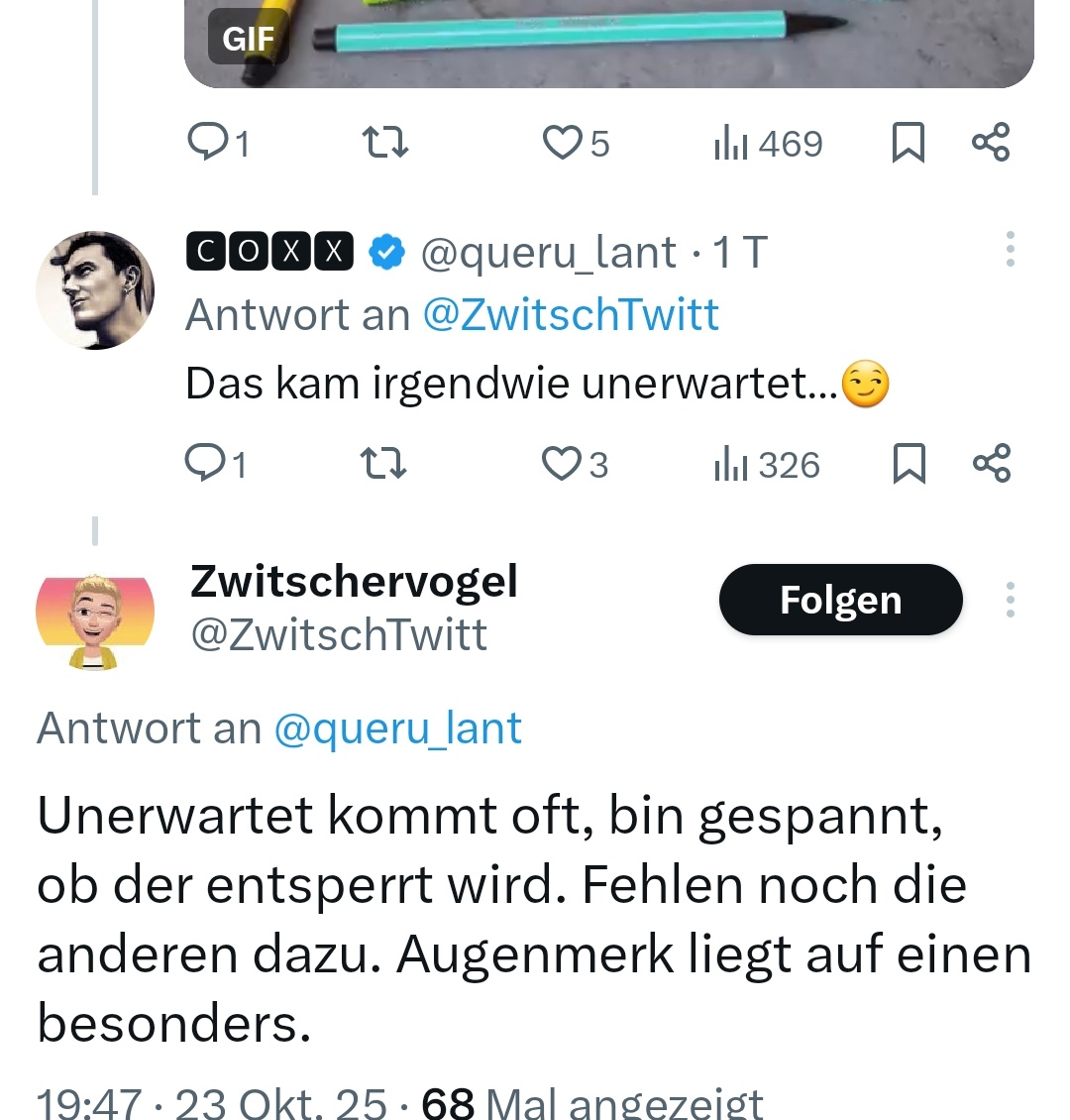Tr0llina ⁴² (@roter_0ktober) on Twitter photo Wenn "Rechte" rechte User auf X melden.
Aufpassen bei einigen "rechten" accounts
Tja nun bin ich halt wieder da🥲🥲🥲 Wenn "Rechte" rechte User auf X melden.
Aufpassen bei einigen "rechten" accounts
Tja nun bin ich halt wieder da🥲🥲🥲