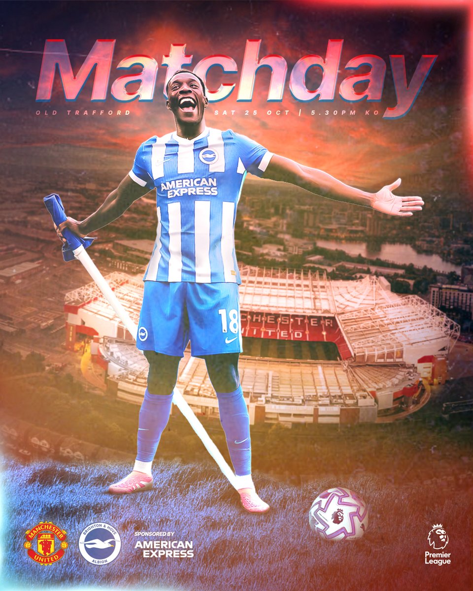 OfficialBHAFC's tweet image. Old Trafford awaits... 🔜 It&apos;s MATCHDAY in Manchester for the Albion! 💙🤍