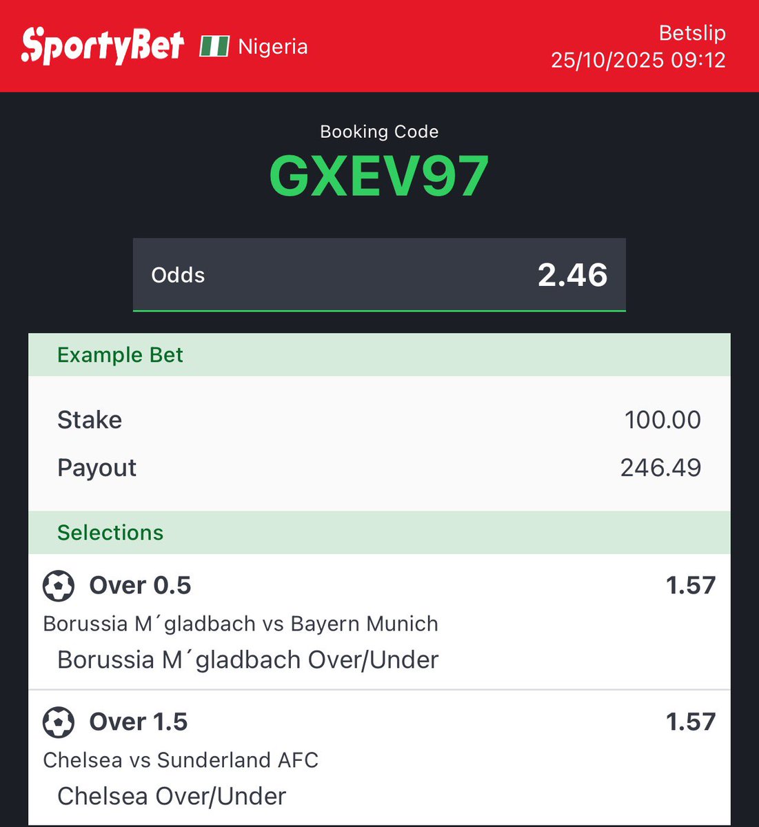 StatsWithVic's tweet photo. 🌿 Small slip, big discipline — that’s how winners grow

YZXGYQ
GXEV97

#2OddsChallenge #Daily2Odds
#GreenSlip #WinningMindset
#SmartBetting #BetSmartNotHard https://t.co/qTXxRKZCQK
