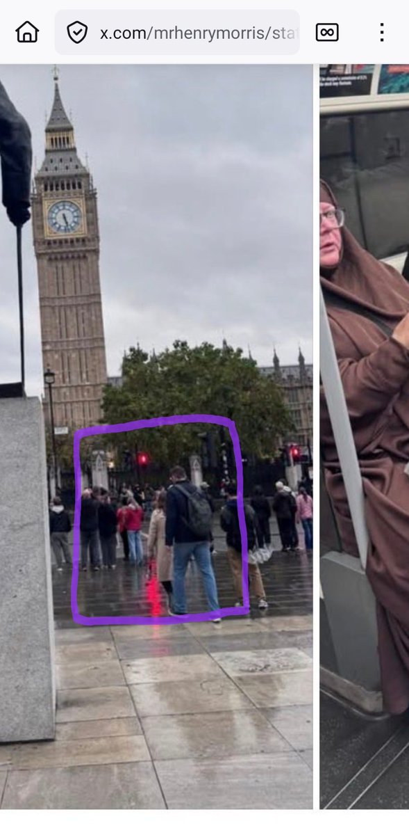 LTecnomago's tweet photo. @WilliamClouston @Iromg The two Winston photos are different!
On Mike's TwitterX post you can see 95% of Beige coat plus person wearing white tabard/white torso with Logo.

On the Facebook hacked image can only see 50% of Beige coat AND white tabard/white torso with Logo NOT visible at all https://t.co/c5eZS7cCNf