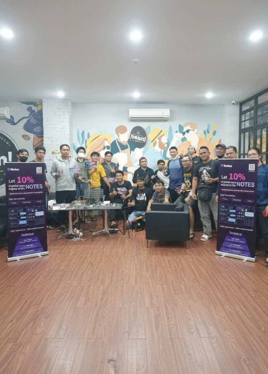 xNurhadi's tweet image. What a great meetup! 🎉
The #NOTES community keeps growing — discussing innovation, Post to Earn, and how everyone can be part of the #Web3 revolution 🚀
Let’s keep building together!
#NOTES #NOE #SocialFi #Web3Community