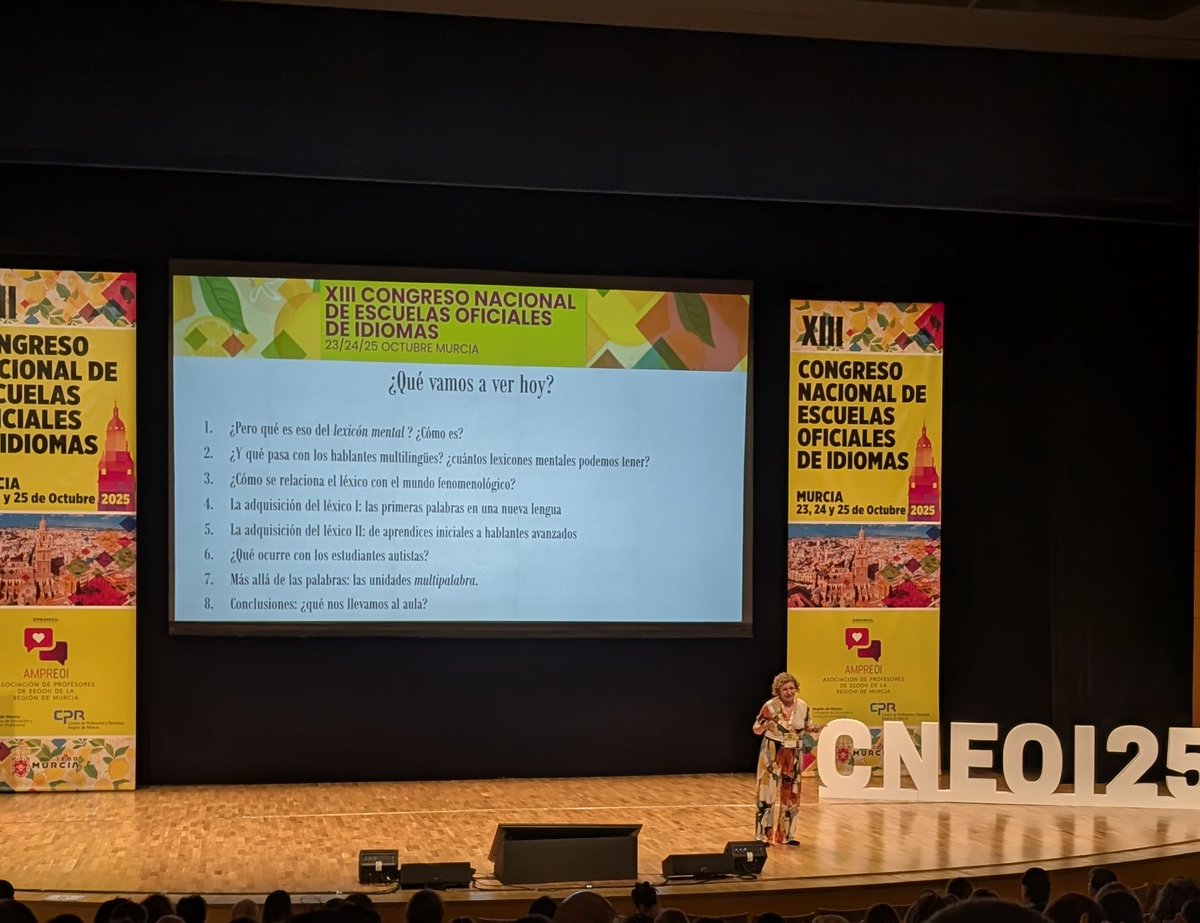 Tema apasionante y plenaria inspiradora de Mamen Horno sobre La  Adquisición del Léxico de Segundas Lenguas" <a href="/AMPREOI/">AMPREOI</a>
