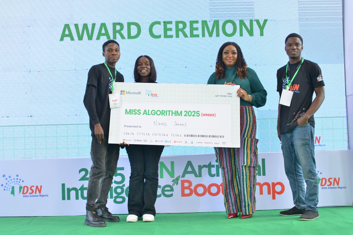 dsn_ai_network's tweet image. Every year at our AI Bootcamp, we celebrate two exceptional individuals who embody the true spirit of community, excellence, and selflessness as the Mr. and Ms. Algorithms.

Chosen through an open nomination and voting process, these honorees represent the heart of what our…