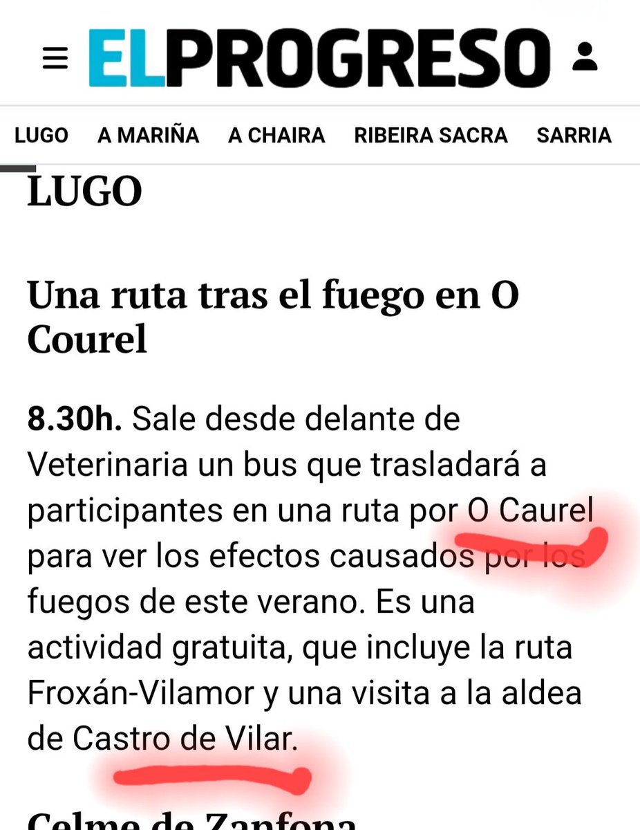 ToponimoGalego's tweet image. #TopónimoDeturpado&apos;s por @elprogreso_Lugo

#oCaurel-NON
#CastroDeVilar-NON

elprogreso.es/articulo/agend…

#TopónimoGalego&apos;s:
#oCourel &quot;O COUREL&quot;
#Vilar