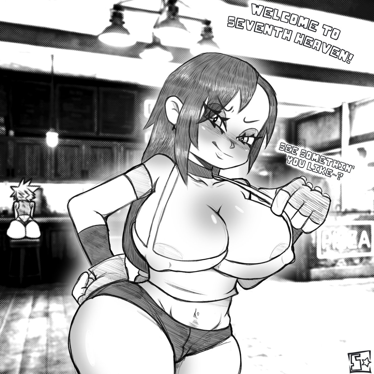 vvanstar's tweet photo. Tifa's new business plan..

#nsfwart #rule34 #newgrounds https://t.co/S8GZjO0oAl