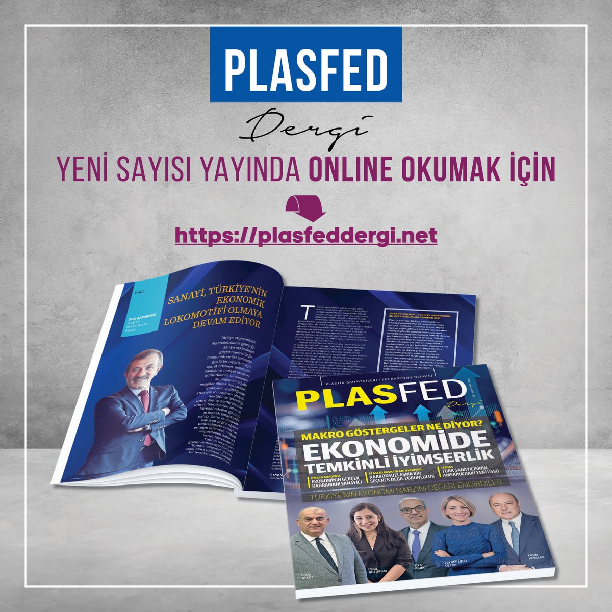 PLASFED (@plasfed) on Twitter photo Çevre Y. Mühendisi Sürdürülebilirlik-Çevre ve Enerji Danışmanı Erbil Büyükbay, sentetik veya yarı sentetik polimer malzemeleri kapsayan plastik üretiminin, özellikle 1950’lerde küresel pazarda önemli bir sıçrayış gösterdiğini belirtti. 
Haberin devamı plasfed.net'te Çevre Y. Mühendisi Sürdürülebilirlik-Çevre ve Enerji Danışmanı Erbil Büyükbay, sentetik veya yarı sentetik polimer malzemeleri kapsayan plastik üretiminin, özellikle 1950’lerde küresel pazarda önemli bir sıçrayış gösterdiğini belirtti. 
Haberin devamı plasfed.net'te