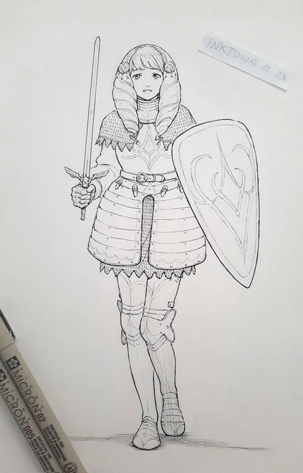 Day 24 - Flayn (FE3H)
Flayn with the Caduceus sword.  #inktober #fireemblem 