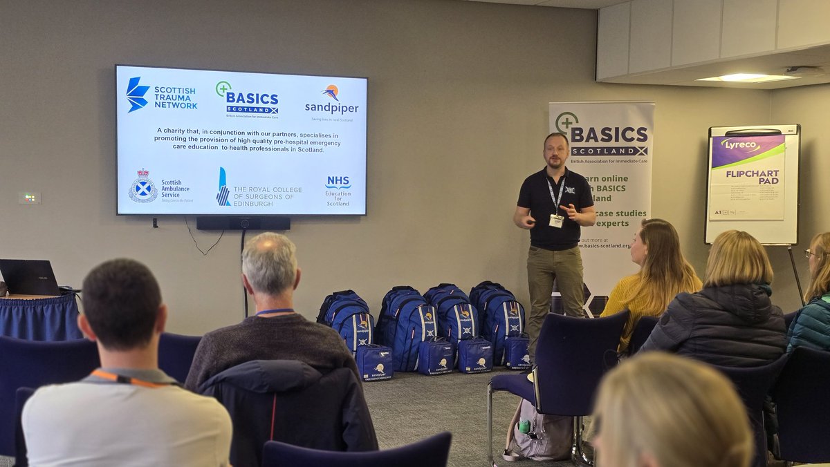 Volteral's tweet photo. Second day of facilitated @BASICSScotland #PHEC Course Stirling #clinicalskills #als #prehospital care #Scotland 🏴 the pulse is strong with these candidates ❤️ https://t.co/DtmxSztftT