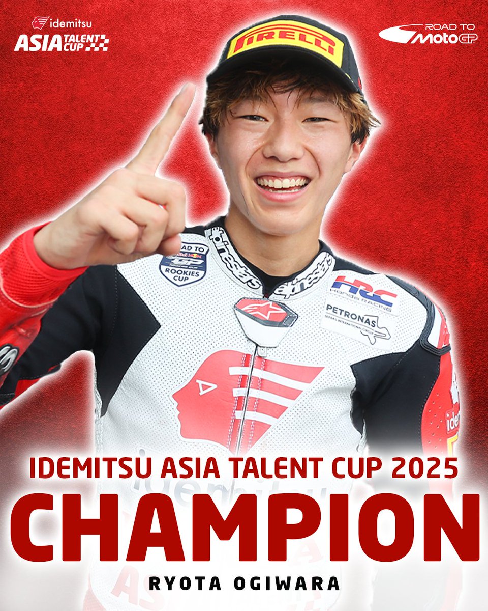 IT'S DECIDED! 🔥  Ryota Ogiwara is your 2025 #IATC Champion🏆

#RoadToMotoGP🏁 #MalaysianGP 🇲🇾