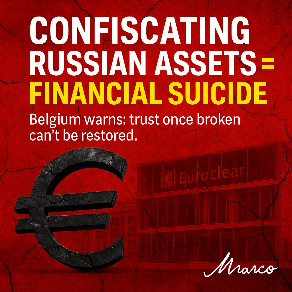 <a href="/MyLordBebo/">Lord Bebo</a> 🇧🇪🇪🇺🇷🇺 BELGIUM SOUNDS THE ALARM: CONFISCATING RUSSIAN ASSETS COULD COLLAPSE THE WESTERN FINANCIAL ORDER 💣💶

🚨 Belgian Defense Minister Theo Francken issued one of the most brutally honest warnings yet: confiscating frozen Russian assets is a geopolitical time bomb.

While