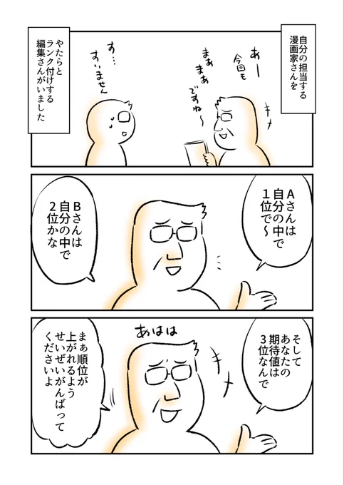 『ランク付けする編集さん』

※エッセイはこちらから無料公開中です🙇↓
https://t.co/QaVYz8DKz1 