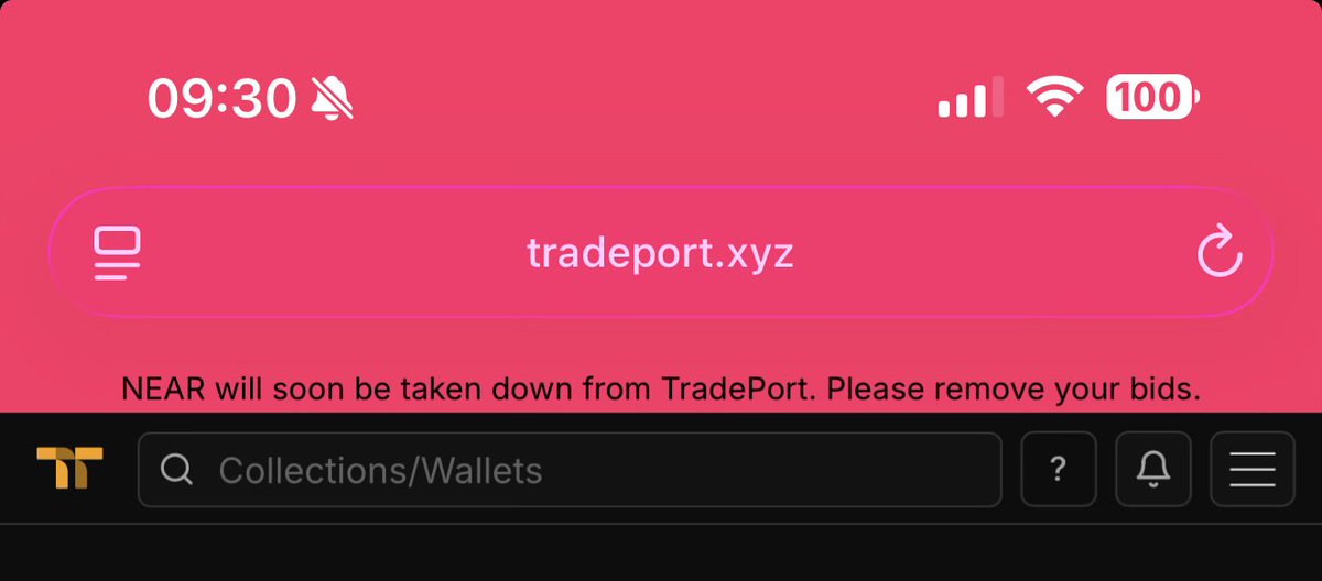 If <a href="/hotdao_/">HOT Protocol 🔥</a> is not going to list all collections and <a href="/tradeportxyz/">TradePort</a> depreciating <a href="/NEARProtocol/">NEAR Protocol</a> isn’t this time for hotcraft to step up to be the only near NFT marketplace to enable all of these collections for trading?

<a href="/p_volnov/">Peter Volnov</a> you have a position here.