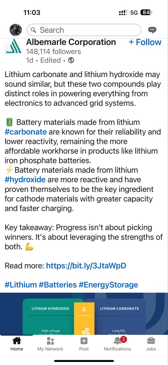 emil_jens's tweet photo. #lithium #carbonate vs #hydroxide
What a blunder by Albermale https://t.co/9Xtt1PQxZ6