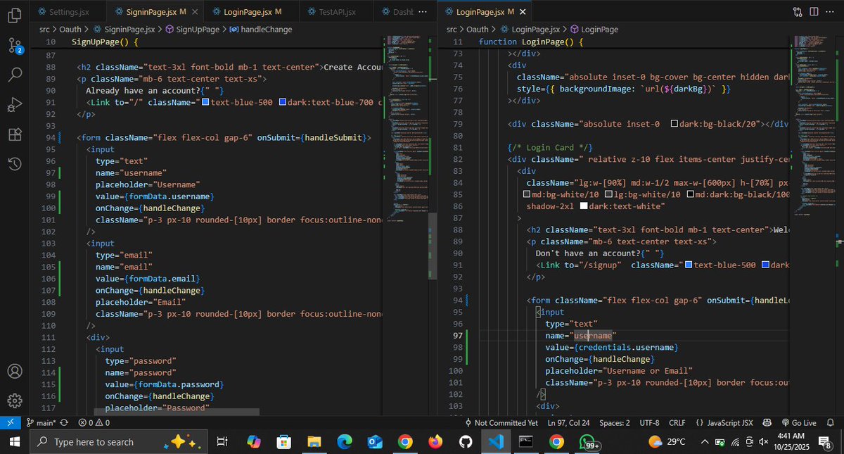 J_Tara_'s tweet image. Day 97 of #100DaysOfCode
While waiting for the backend to be deployed, I went ahead and integrated the API endpoints into the login, signup and settings pages.
It’s really easy to abandon a project.
#FrontendDev #React #APIs #Axios
