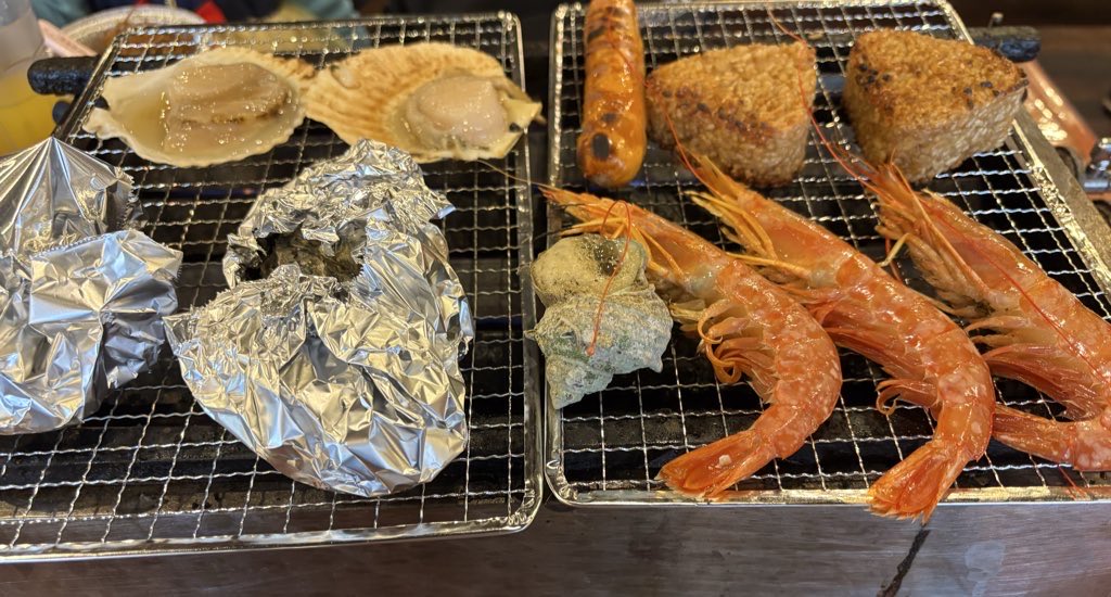 goji_datuji's tweet image. 海鮮焼き美味しい🥺