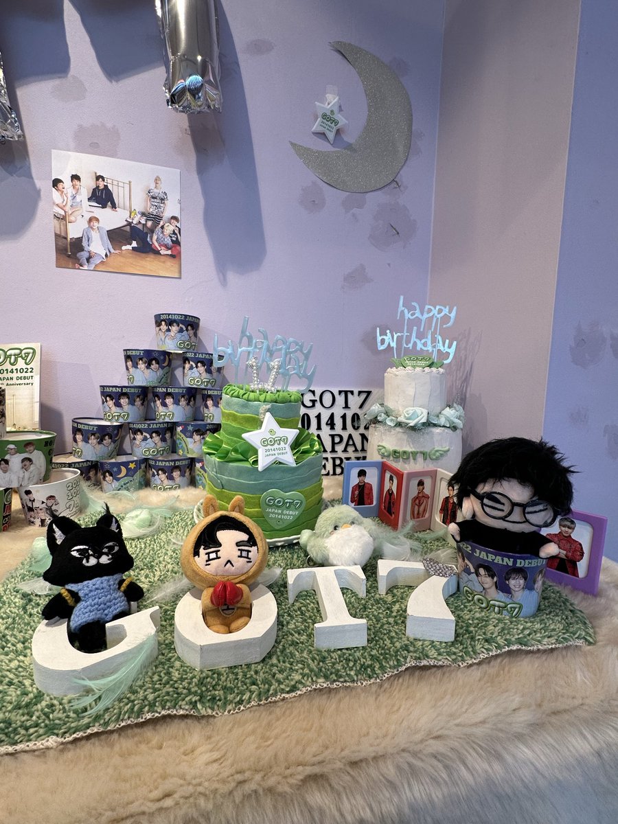 uruko_7's tweet image. かわいい飾りつけの@Cafe_MoonU さんでゆっくりコーヒー飲みながらお祝い☕️
#GOT7 #GOT7_JapanDebut11thAnniversary