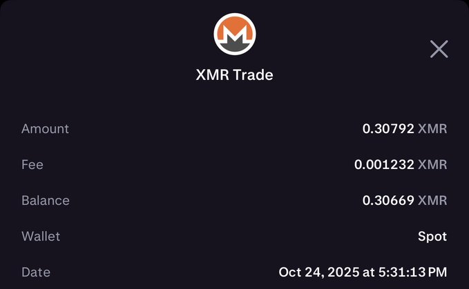 aarav0404's tweet photo. Always buy $XMR no matter how small it is https://t.co/jR6QKMLRBl