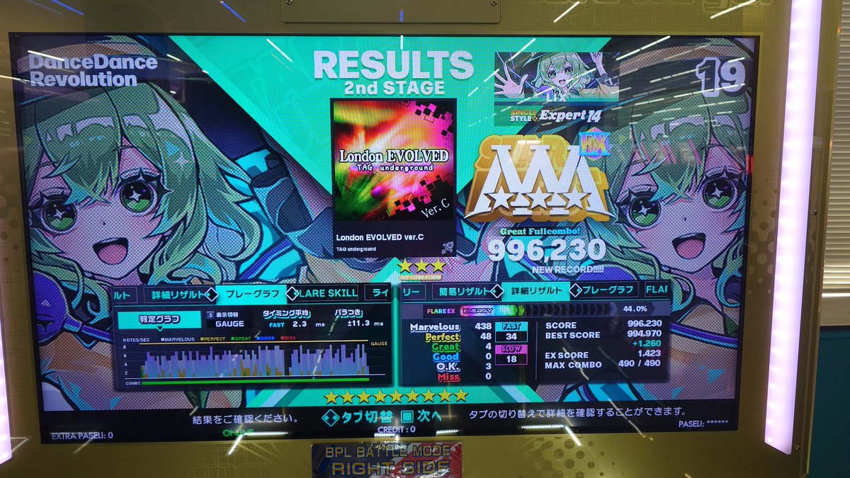 LIX_DDR's tweet image. 【自己べ①】
Wuv U・ロンドンCフレアEX&AAA!!!!
CLASSIC14EX3曲目!!!!
ランページらでんフレアEX&AAA!!!!
15EX4曲目!!!!
ありがとう、らでんちゃん!!😭
COSMICもフレアⅨ&AAA!!!!
やはり捻りが💦
#DDR #DDR_WORLD