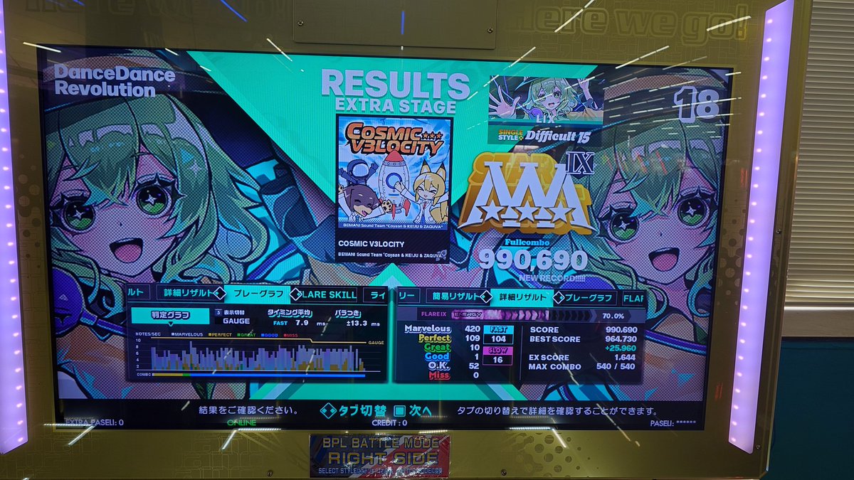 LIX_DDR's tweet image. 【自己べ①】
Wuv U・ロンドンCフレアEX&AAA!!!!
CLASSIC14EX3曲目!!!!
ランページらでんフレアEX&AAA!!!!
15EX4曲目!!!!
ありがとう、らでんちゃん!!😭
COSMICもフレアⅨ&AAA!!!!
やはり捻りが💦
#DDR #DDR_WORLD