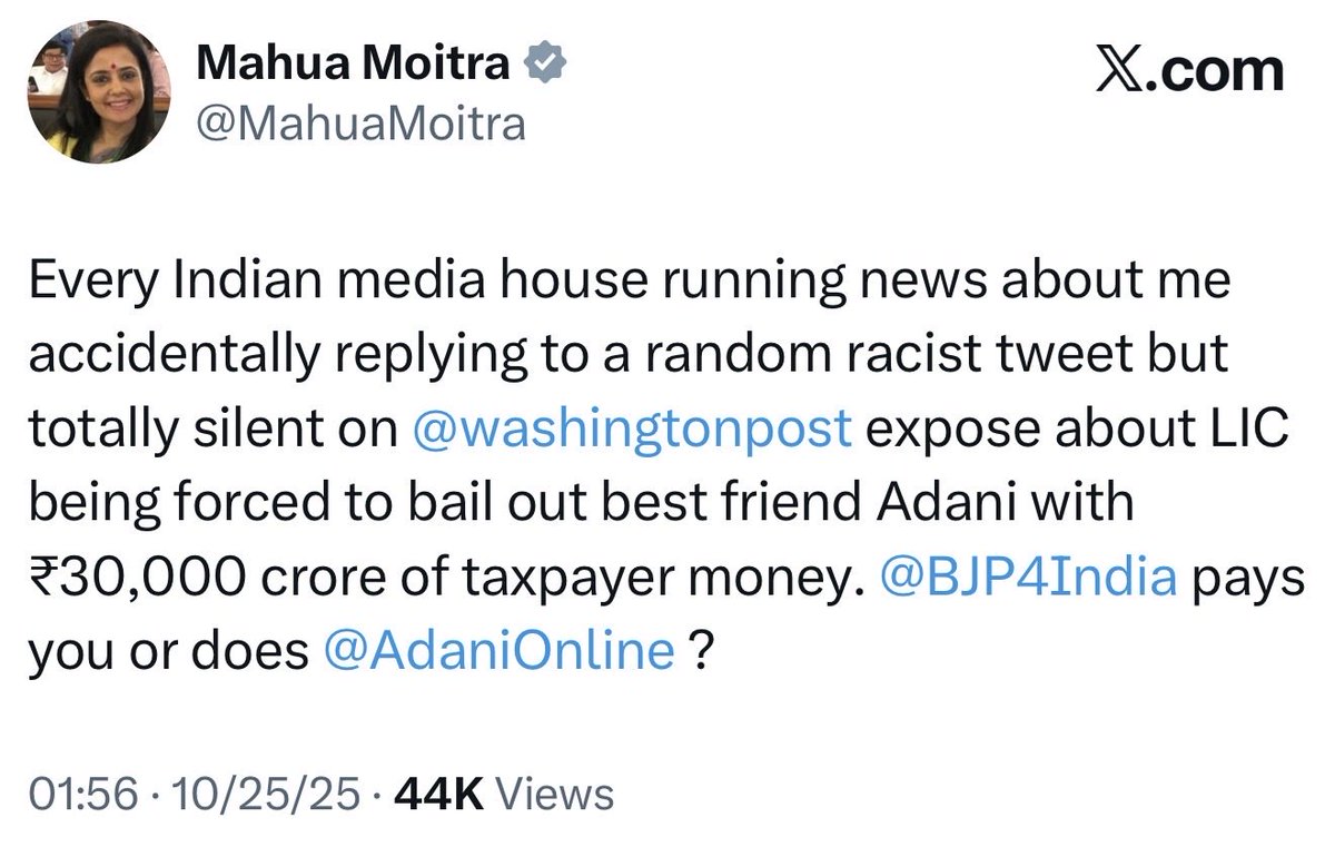 Iyervval's tweet image. Strongly support revered English Literature graduate &amp;amp; globally respected MP Hon’ble Smt Mahua Moitra Ji! The fact that the WaPo piece did not contain any evidence is irrelevant! It was written in perfect English with perfect syntax &amp;amp; grammar. Facts don’t matter - English does.