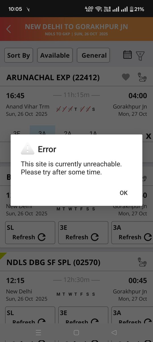 When you try to book tickets from IRCTC and website is like 

<a href="/RailMinIndia/">Ministry of Railways</a> 
<a href="/AshwiniVaishnaw/">Ashwini Vaishnaw</a>